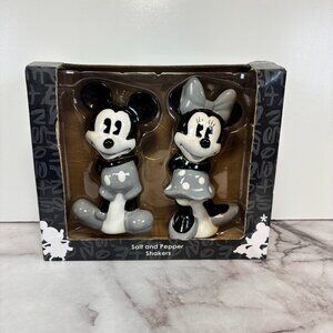 Disney Mickey and Minnie Grey Salt and Pepper Shakers White New In Package